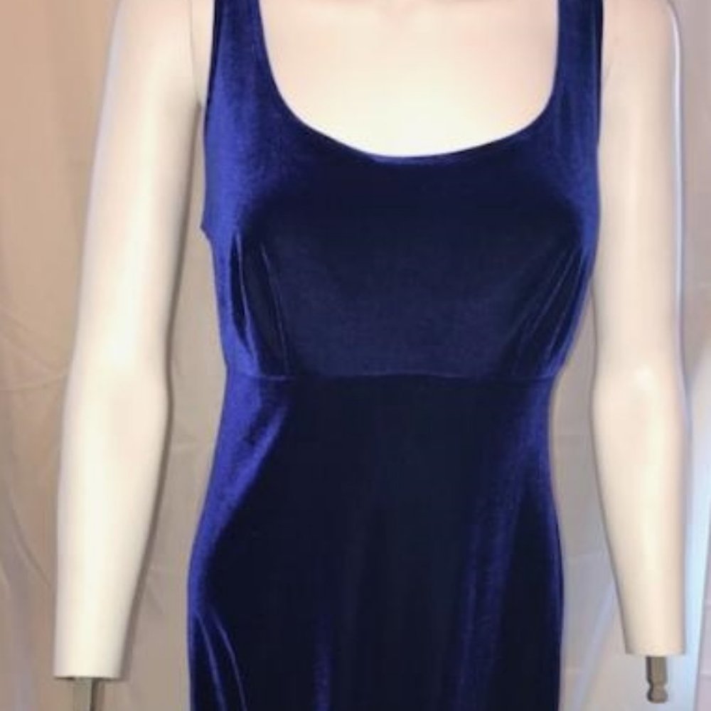 Prom Homecomin Blue Stretchy Velvet Cocktail Dress